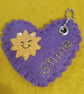 Handmade Sunshine Felt Keyring Bag Charm