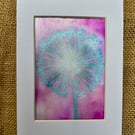 Hand printed allium picture.