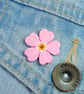 Pink Forget Me Not Pin, Handmade Remembrance Brooch, Sympathy Gift, Keepsake - Image 3