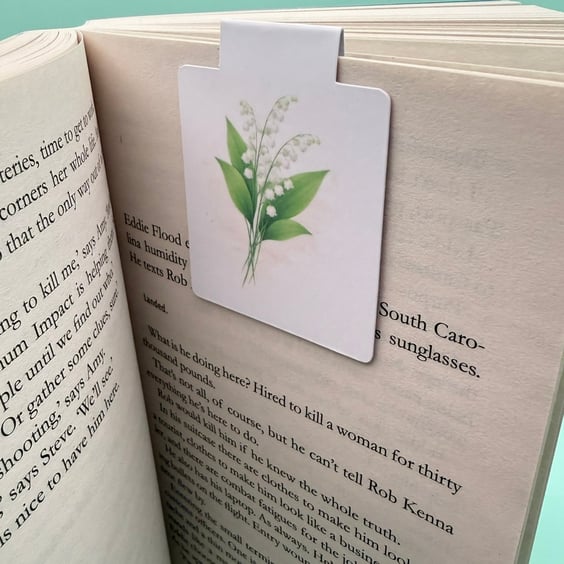 Lily of the Valley Magnetic Bookmark - Botanical Bookmark Gift