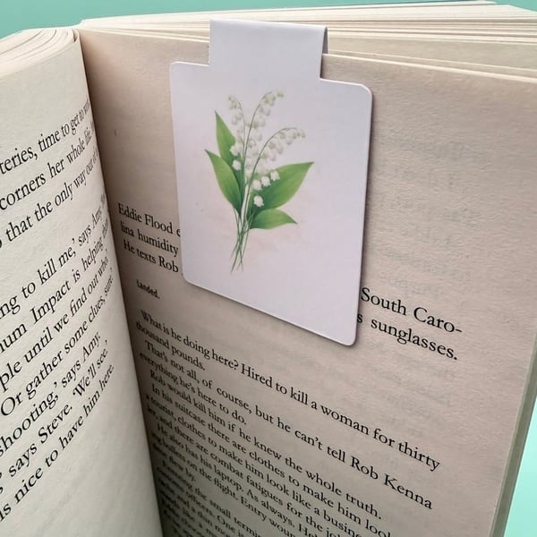Lily of the Valley Magnetic Bookmark - Botanical Bookmark Gift