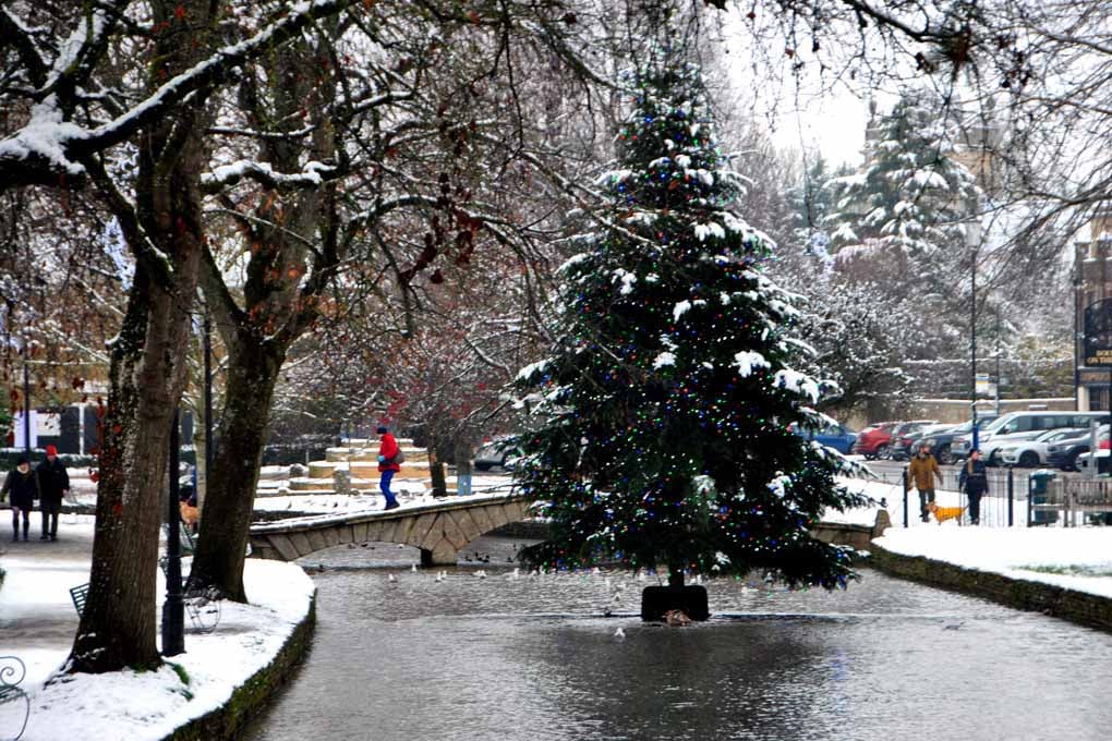 Bourton On The Water Christmas Tree Photograph Print