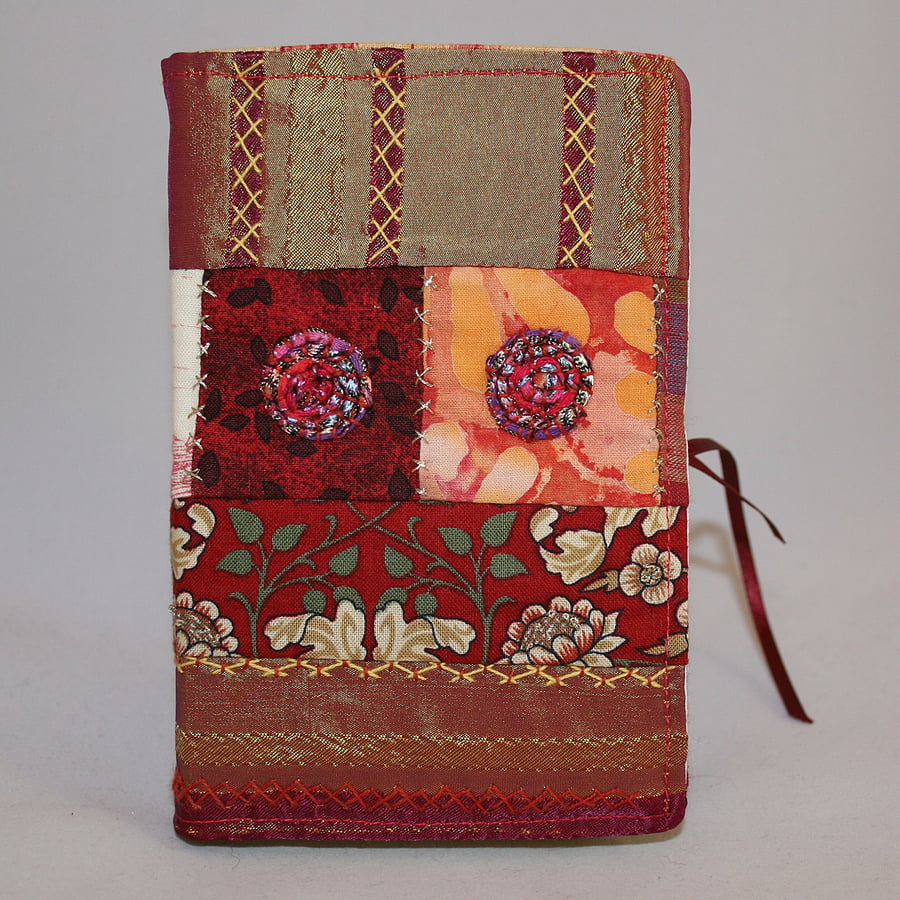 Embroidered Patchwork Notes Cover or Notepad