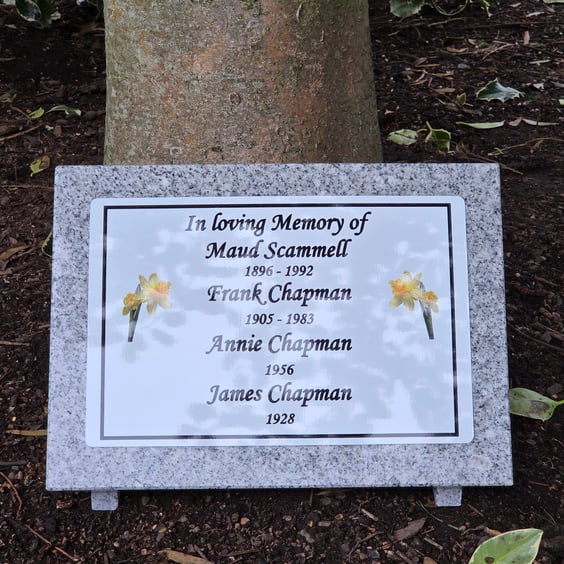 Personalised Grave Plaque Slanted Memorial Stone Personalised Grave Marker Grave