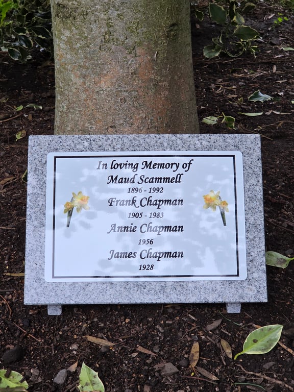 Personalised Grave Plaque Slanted Memorial Stone Personalised Grave Marker Grave
