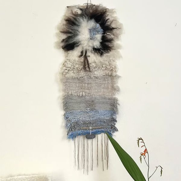 Art felt natural wool sensory wall hanging Balance