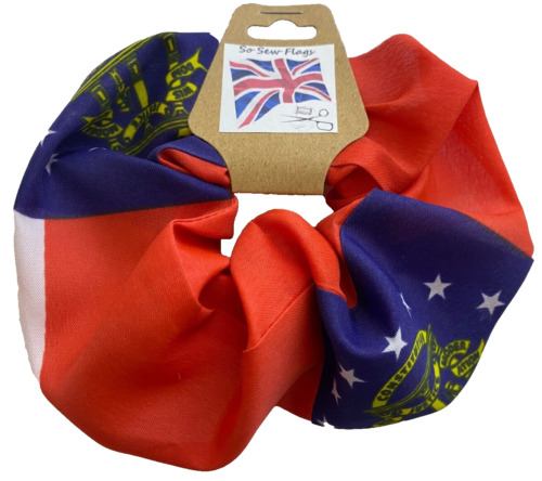 Georgia USA State America Flag Hair Scrunchie Scrunchies Accessory Band 