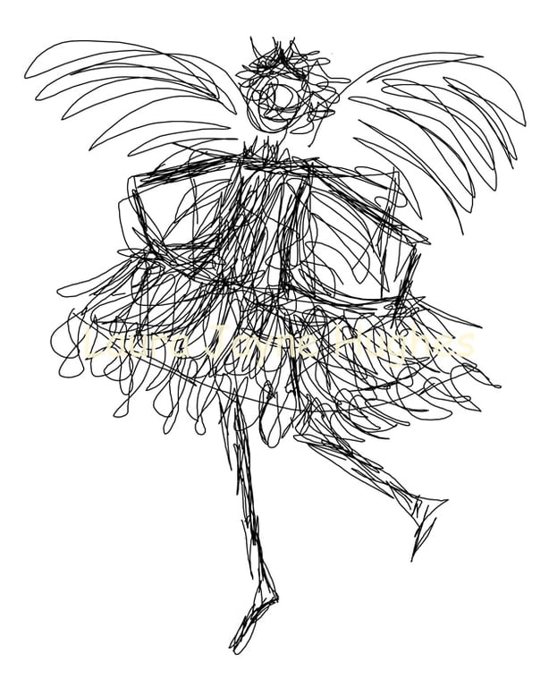 'Dancer' Scribble Fairies Collection, A5 print