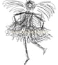 'Dancer' Scribble Fairies Collection, A5 print - Image 1
