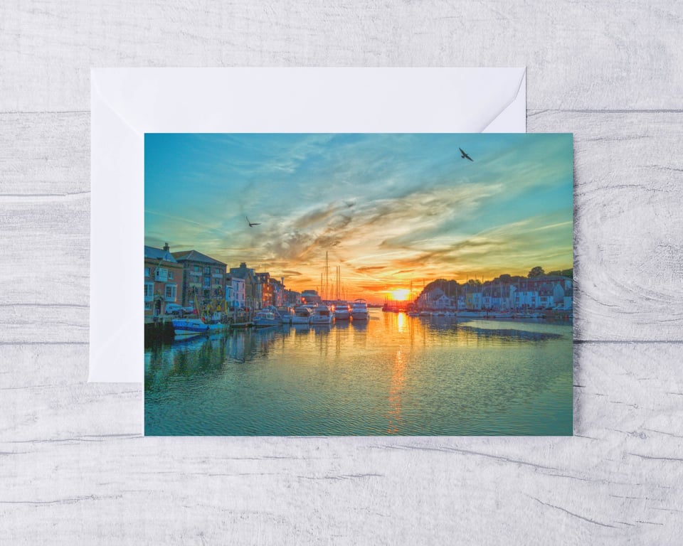 A5 Blank Greeting Card of Weymouth Dorset with envelope
