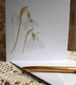 Pack of 4 Assorted Handdrawn Snowdrops Greeting Cards - 2 Designs - Image 1