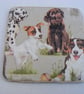 Set of 4 decoupaged jack russell and friends dog coasters. - Image 3