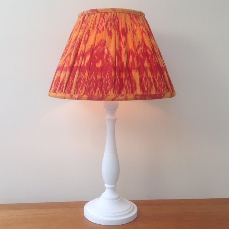 Hand Gathered Ikat Lampshade