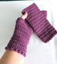 Sale  Fingerless Mitts Plum  Adults