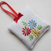 Vintage Embroidered Lavender Bag