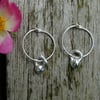 Artefact charm hoop earrings