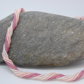 Pink Spiral Necklace