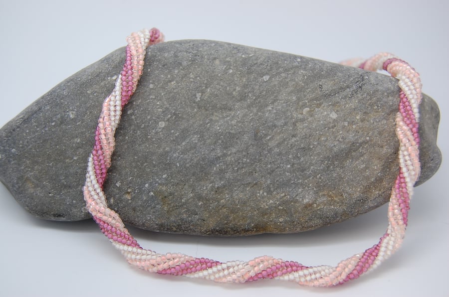 Pink Spiral Necklace