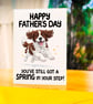Springer Spaniel Father's Day Card for Dad, Cute Dog Card - Image 2