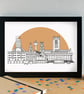 Liverpool Skyline Travel Art Print - Image 1