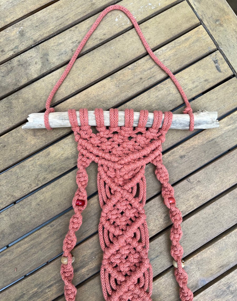 Burnt Orange Macramé Wall Hanging