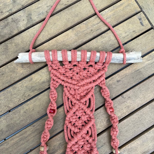 Burnt Orange Macramé Wall Hanging
