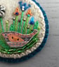 Hand Embroidered Little Bird Brooch - Image 2