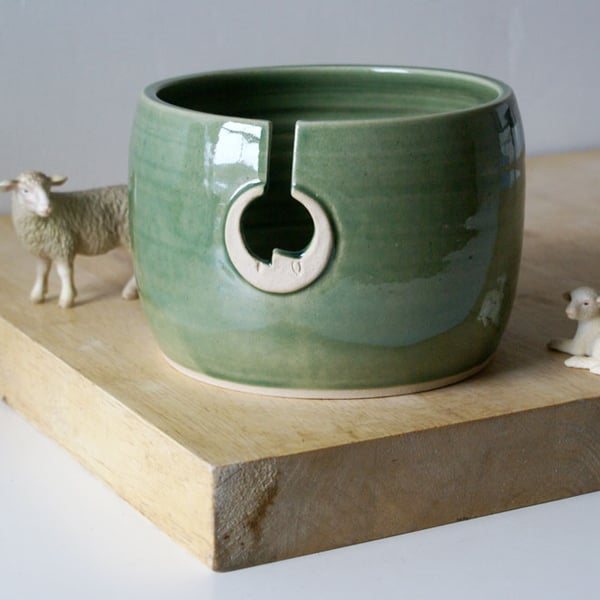 Made to Order - The sun and moon hand thrown custom pottery yarn bowl