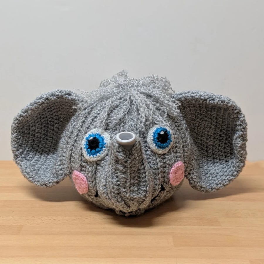 Handmade Elephant Tea Cosy to fit a medium sized 4-6 cup teapot