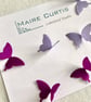 Mini Silk Satin Butterflies in Shades of Violet - Image 1