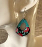 Geometric wood earrings - Image 2