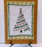 Hand Embroidered Christmas Tree - Christmas Card - Image 1
