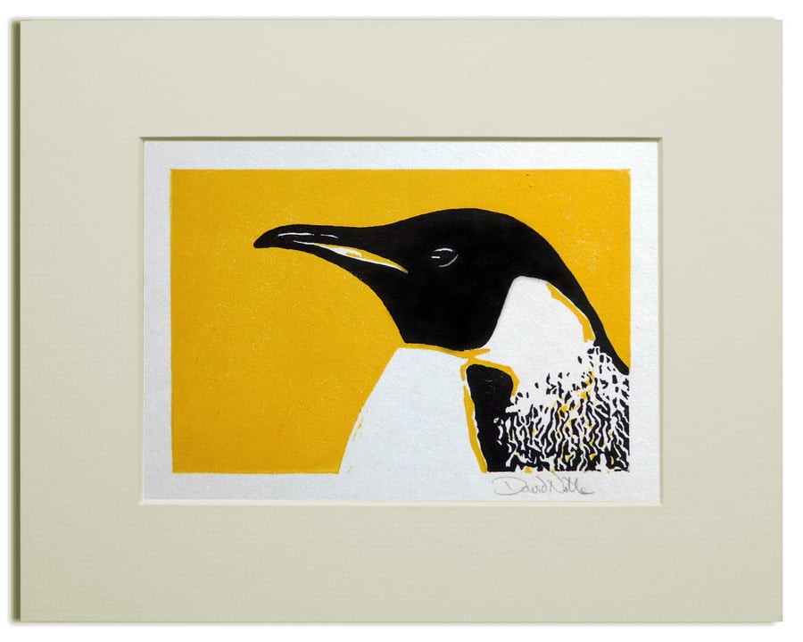 Penguin Linocut