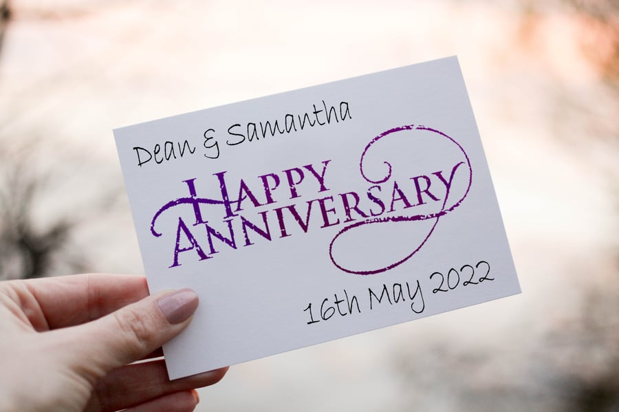 Anniversary Card, Personalized Card for Anniversary, Wedding Anniversary Card