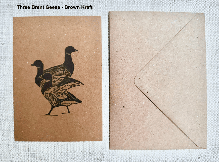 Three Brent Geese - Single-sided Notecard