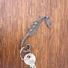 Blacksmith made seahorse style keyring