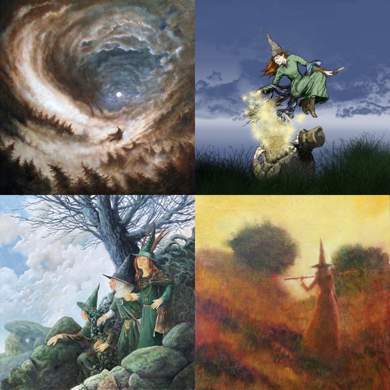 Four WitchGreetings Cards