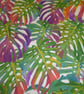 Hot Tropical Leaf Round Tablecloth  - Image 1