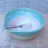 Salad dressing sauce mixing pouring drizzle bowl hand thrown stoneware pottery
