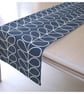 Navy Blue Table Runner 1970s Retro 4ft 48" 120cm - Image 2