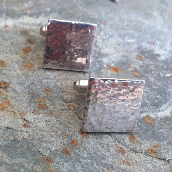 Sterling Silver Sea Shimmer Cuff Links 