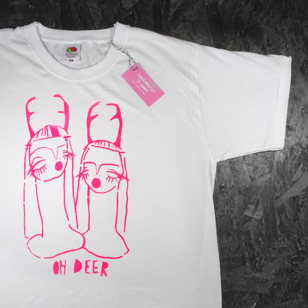 'Oh Deer'- Handprinted Tshirt (made to order)