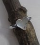 Valentine's gift - Sterling Silver Ring with Domed Heart, size N, O.  - Image 2