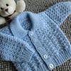 16" Baby Boys Blue Cardigan with collar