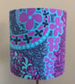 Wow Hip and Groovy CARNABY Pink Blue Floral 60s Vintage fabric Lampshade option - Image 1