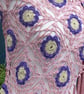 Crochet triangular shawl in sparkly gold, purple & baby pink - design LF433 - Image 6