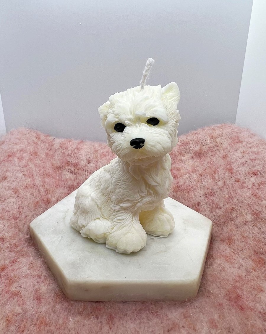 Westie Candle    Dog Candle    Puppy Candle