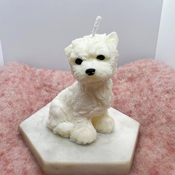Westie Candle    Dog Candle    Puppy Candle