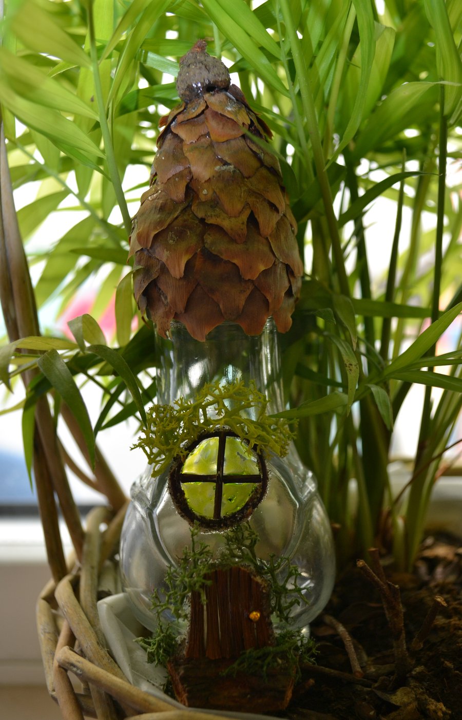 Mobile Fairy  house in a Jar