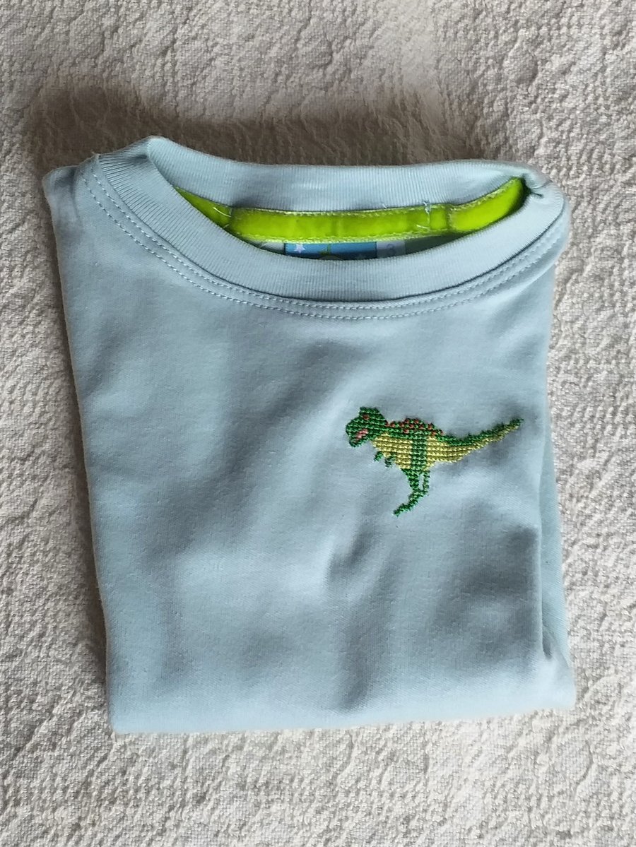 T-rex long-sleeve T-shirt age 3
